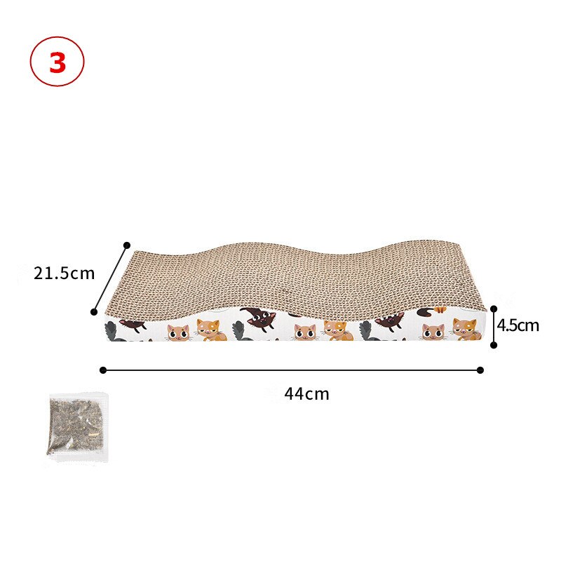 Cat Scratch Board Toy Pad Grinding Nails Interactive Protecting Furniture Cat Toy Corrugated Large Size Catw Scratcher Toys: 3