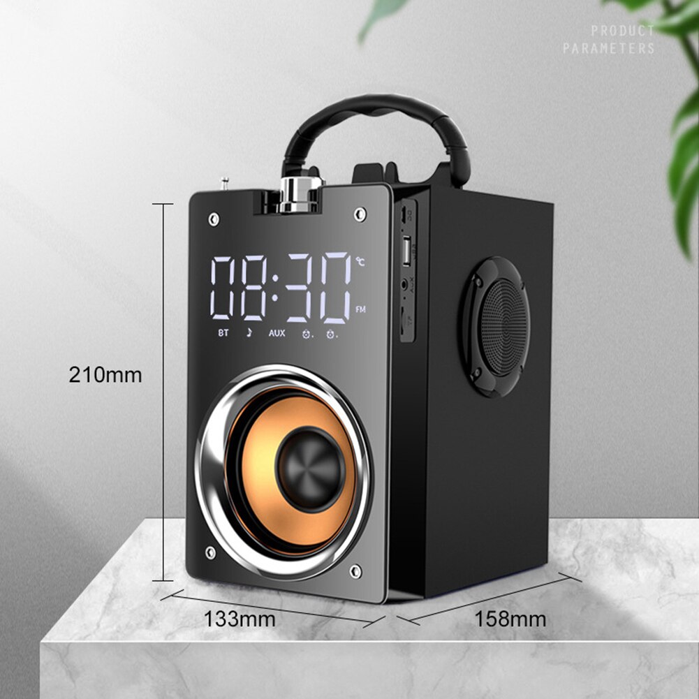 T3 Portable Bluetooth 5.0 Wireless Speaker Deep Bass Subwoofer Outdoor Remote Control Sound Box Music Player