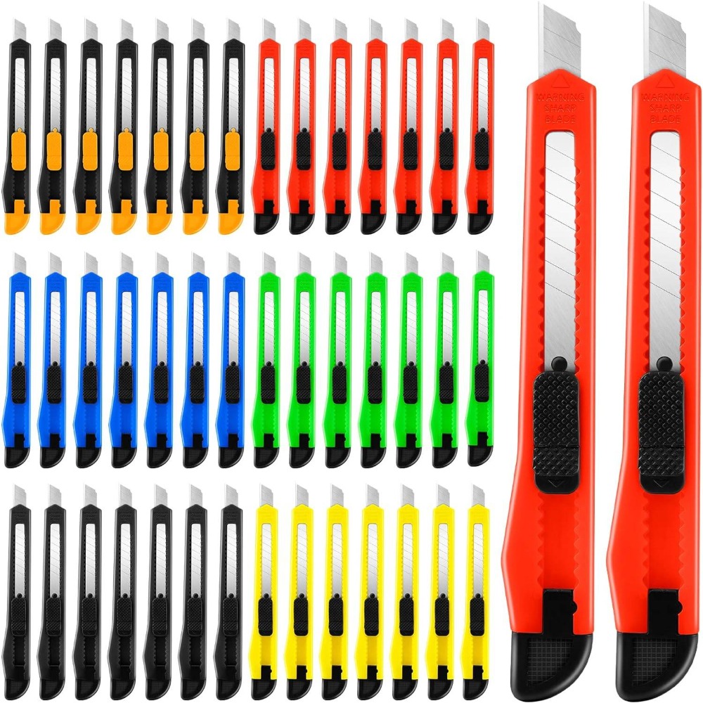 42/30/18/10 Pack Box Cutter, 9 mm Allzweckmesser mit Schnappklinge, Rasiermesser mit selbstsicherndem