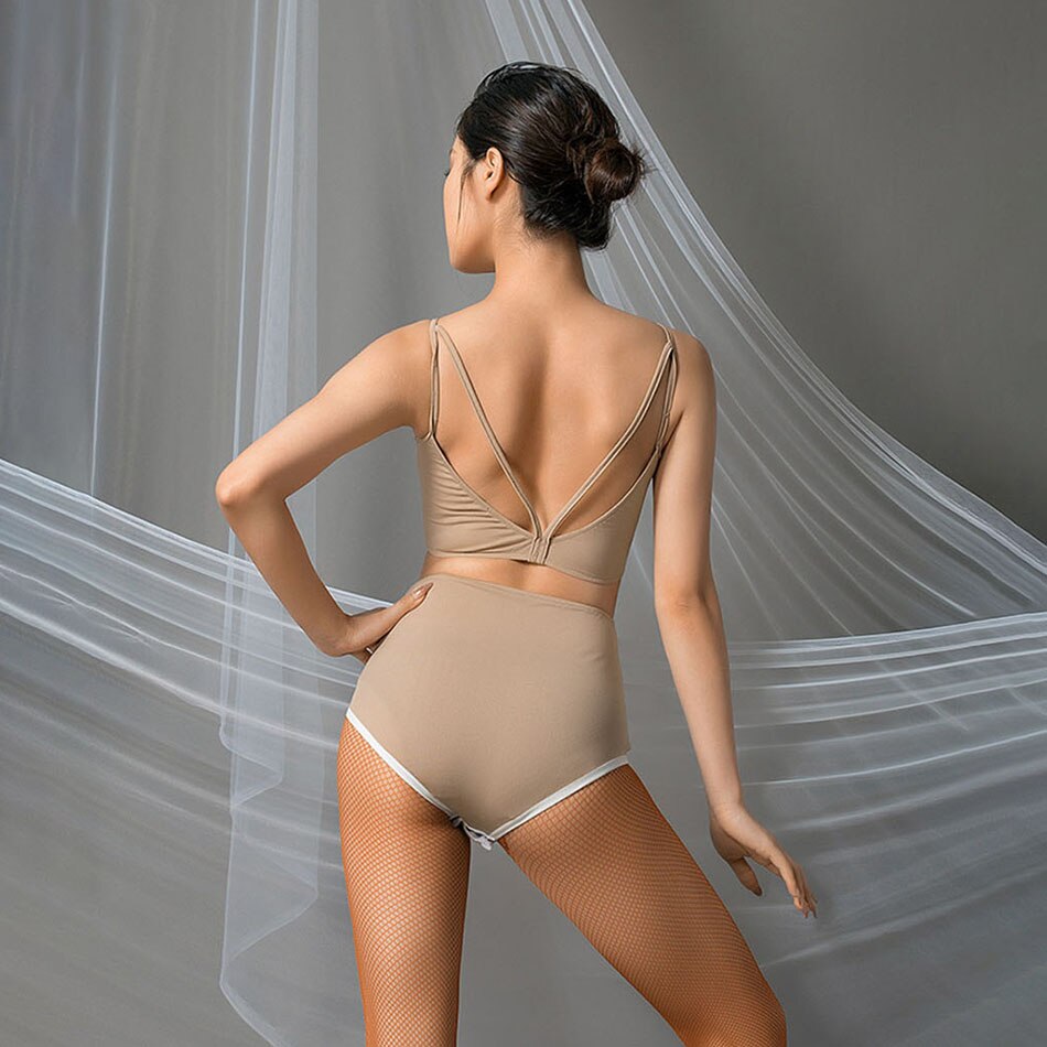 Latein tanzen Kleid Frauen gestreift nackt zurück Schulter Latein tanzen Spitzen für Ballsaal Samba Tango chacha Tanzen Performamnce L1129