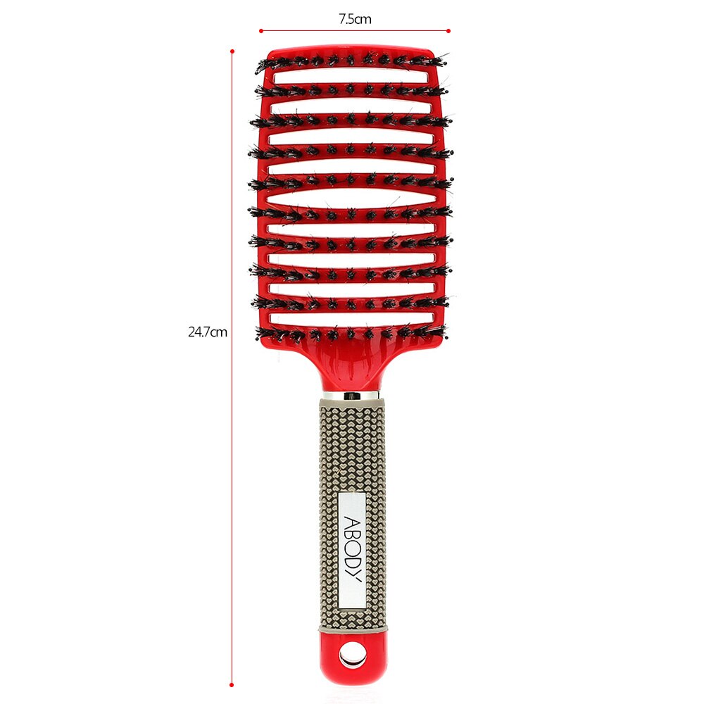 Abody Goedkope Haar Borstel Varkenshaar Nylon Haarborstel Kammen Vrouwen Krullend Hoofdhuid Massage Kam Voor Salon Kappers Styling Tools