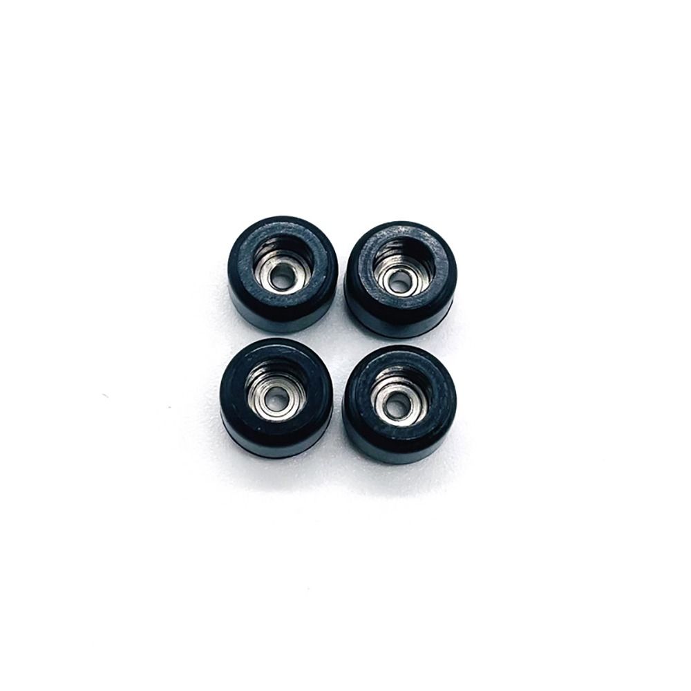4Pcs Bearing Wheel PU Metal Urethane Fingerboard Wheels CNC Mini Finger Skate Board Accessory: Brown