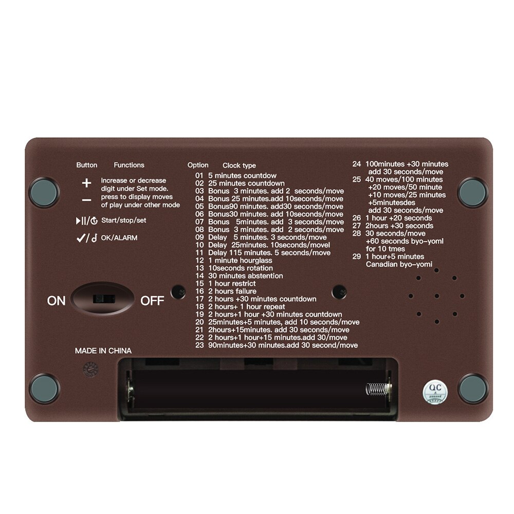 Leap PQ9903A Multifunctionele Digitale Schaakklok Wei Chi Count Up Schaken Alarm Timer Klok Schaken Timer Voor Games