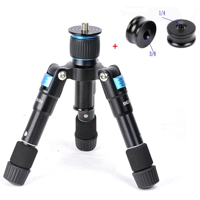 Bexin-tripé para câmera de viagem ou alumínio, acessórios para fotografia, pequeno, com cabeça redonda: Tripod