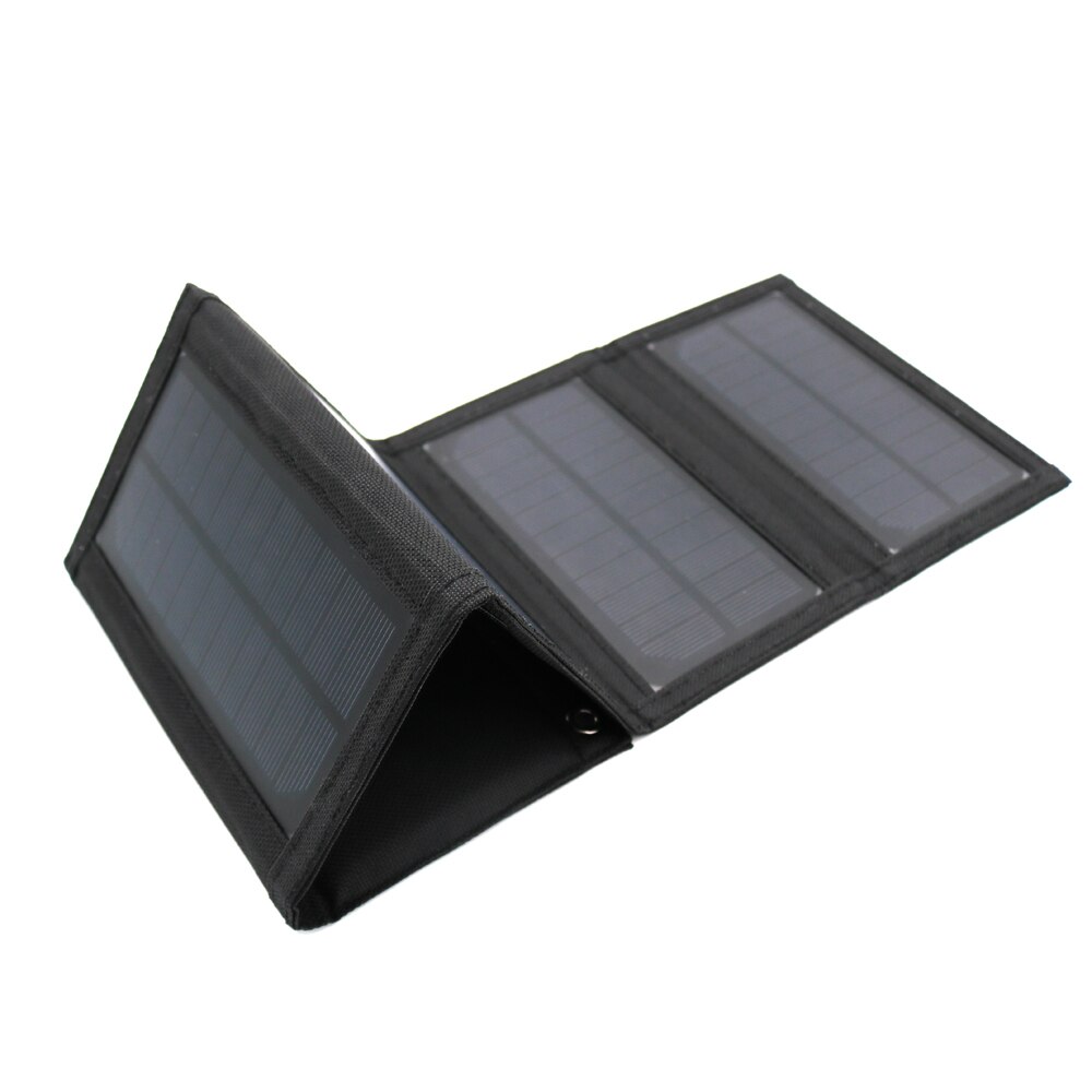 Portable 5V Solar Panel 12W 15W Monocrystalline Folding Foldable Waterproof Charger Sun Power Bank for Phone Battery USB Port
