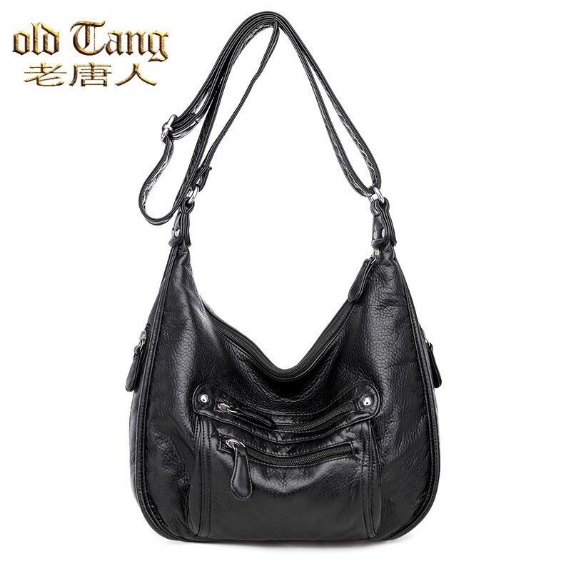 Oude Tang Schouder Messenger Bags Voor Vrouwen Zacht Leer Mode Casual Dames Crossbody Bolsas Feminina