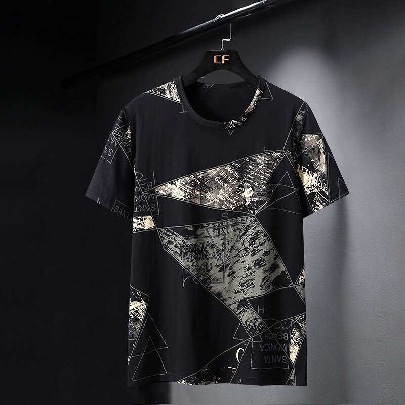 Oversize t-paidat miehet iso koko 10xl topit t-paidat kesä hip hop casual print paidat plus koko 9 xl 10xl vaatteet cool  hx455: Musta / Xxxl