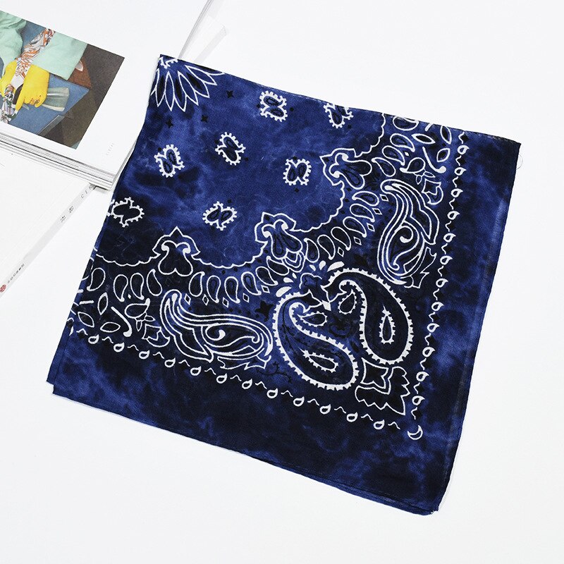 Tie Dye Hip Hop Cotton Bandana Square Scarf Headwear Headband Scarf Gradient Color Print Handkerchief For Women Men: 5