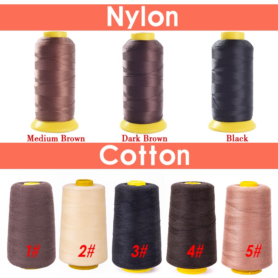 Alileader Goedkope Draad Voor Maken Pruiken Naaien Weven Threads 1500M Lengte Nylon Haar Weven Draad Voor Pruik Maken Gereedschap zwart