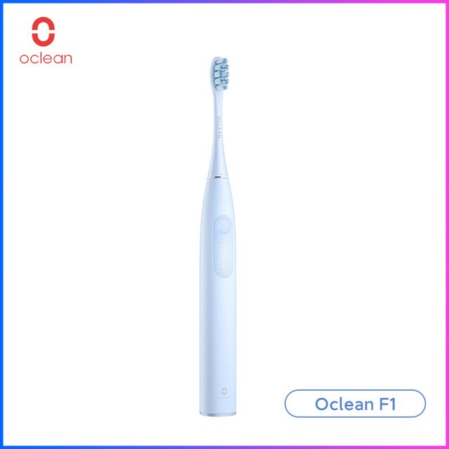 Nowa elektryczna soniczna szczoteczka do zębów Oclean F1 IPX7 wodoodporny ultradźwiękowy automatyczny szybki ładowanie 3 tryby szczotkowania dla dorosłych: Light blue