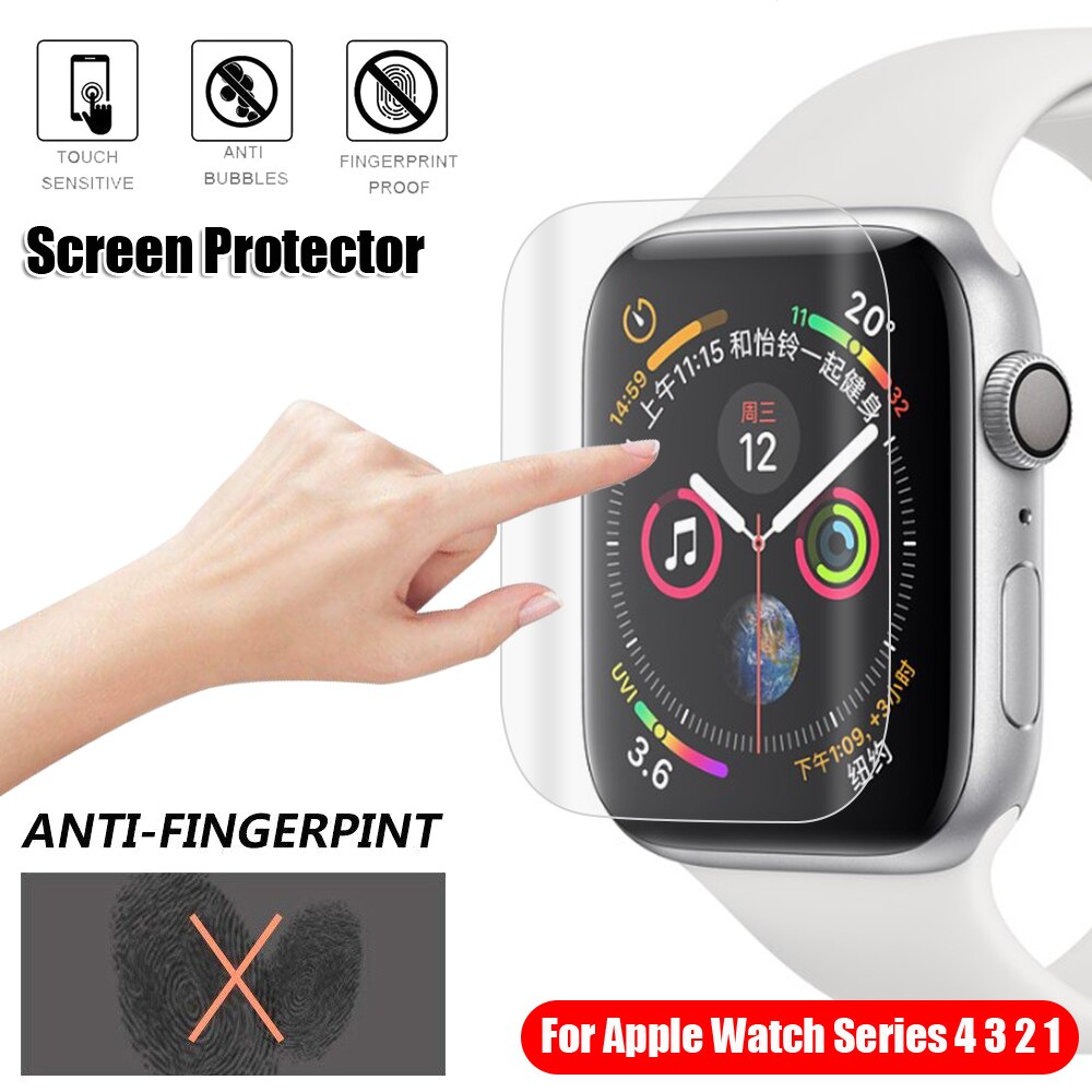 3D Tpu Hydrogel Beschermende Film Volledige Cover Screen Protectors Voor I-Horloge Apple Horloge Serie 4 3 2 1 anti-Vingerafdruk Protectors