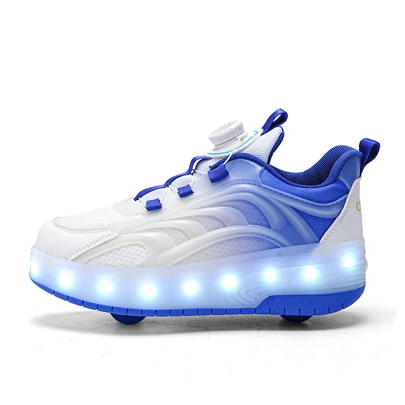 Coole leuchtende Rollschuhe, universelles für Jungen und Mädchen, hoher ästhetischer Wert, Herbst 2024, neues Modell, Doppelrad-Rollerska