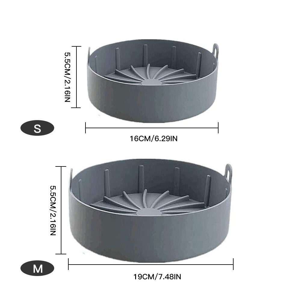 Multifunctionele Lucht Friteuses Oven Pot Siliconen Pot Voor Lucht Friteuse Magnetron Bakken Verwijderbare Hittebestendige Pot Non-stick