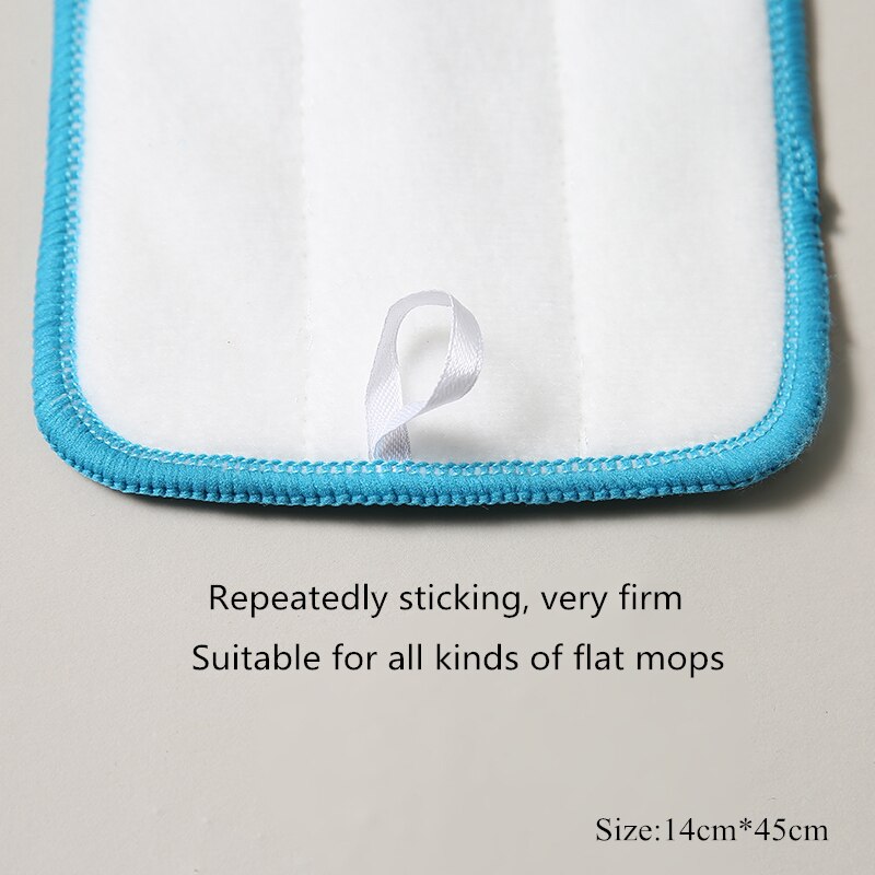 2 stk 45*14cm gulv rengjøring erstatning mopp klut dobbel mikrofiber mopp pute husholdning pasta klut mopp pute gjenbrukbar sprøyting flat