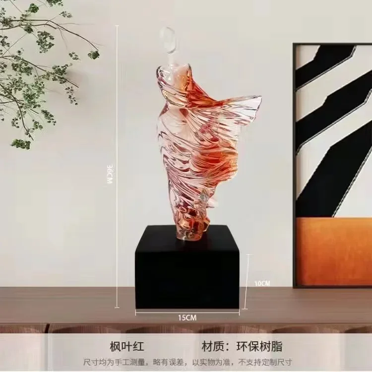 Figuur Sculptuur Portret Sculptuur Hars Sculptuur Kunst Senior Standbeeld Woonkamer Home Decor Bureau Minimalistische Kunstornamenten: Licht Geel