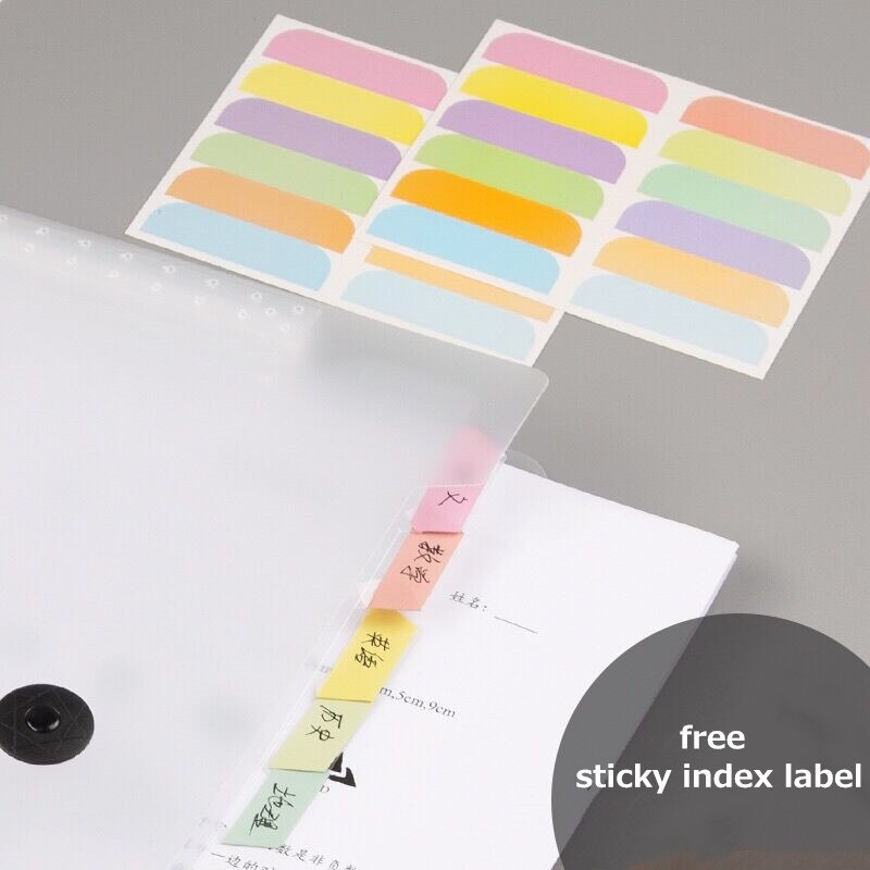 MINKYS Waterproof 12 Layers A4 Expanding File Folder Organizer Bag Briefcase Free Index Label School Office Stationery