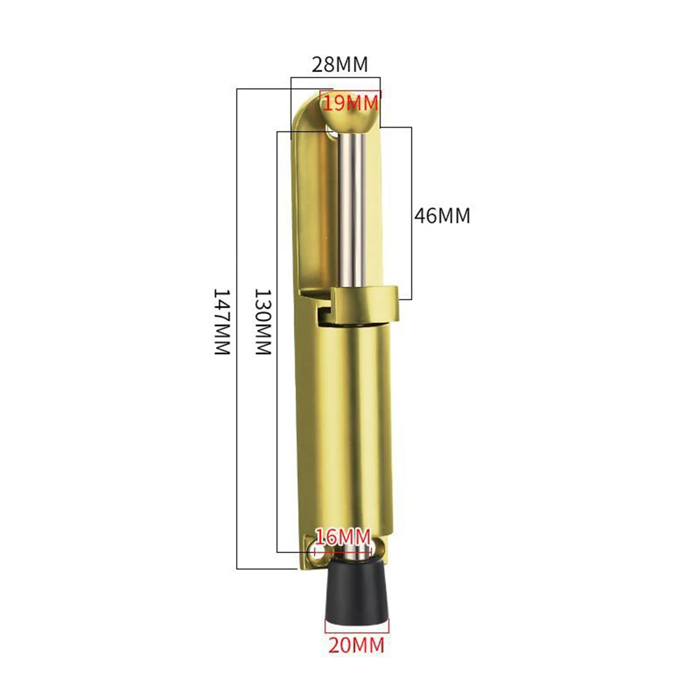 Butoir de porte télescopique, butée de porte à ressort, position réglable en métal avec cales de frein à pied pour couture inférieure de porte