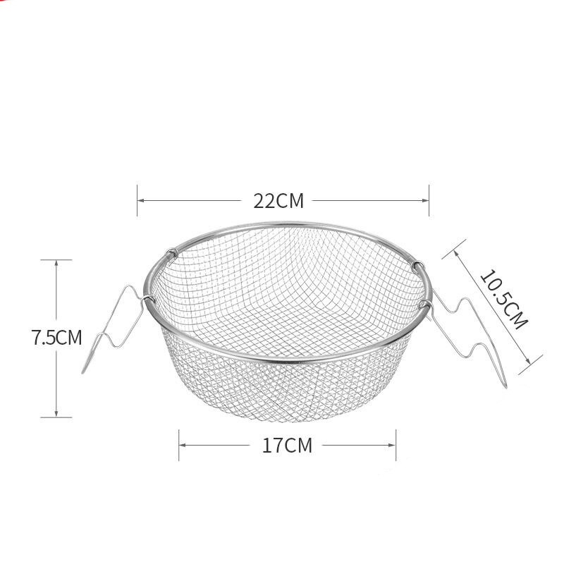 Olla para freír profunda, olla de sopa gruesa, pequeña, placa de inducción Universal, con canasta Con rejilla, sartén antiadherente, fundido