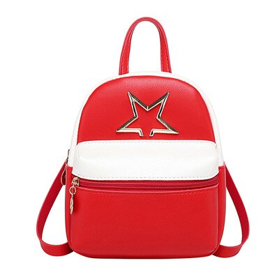 Vento Marea cuir Mini sac à dos pour adolescente rouge petit sac à dos sac à main de créateur femmes sac Simple sac à bandoulière Mochila: Red backpack