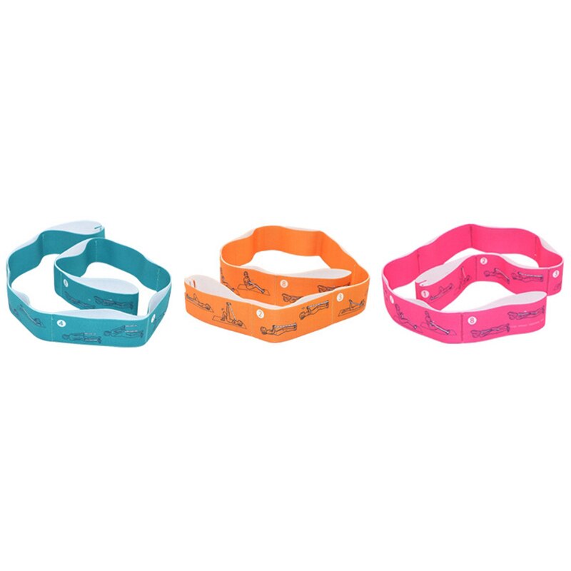 Gymnastik vuxen latin träningsband pilates yoga stretch motståndsband fitness elastiskt band rosa röd