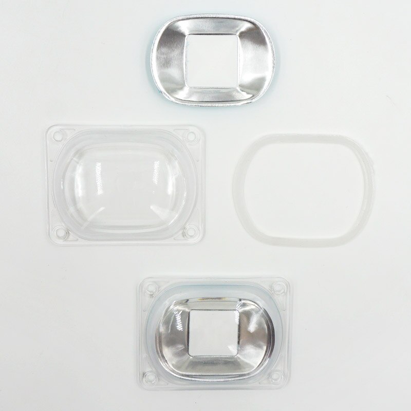 Las lentes LED para Chips LED COB incluyen: Lente de PC, Reflector y anillo de silicona, funda para lámpara, sombras, luz deportiva DIY para Reflector