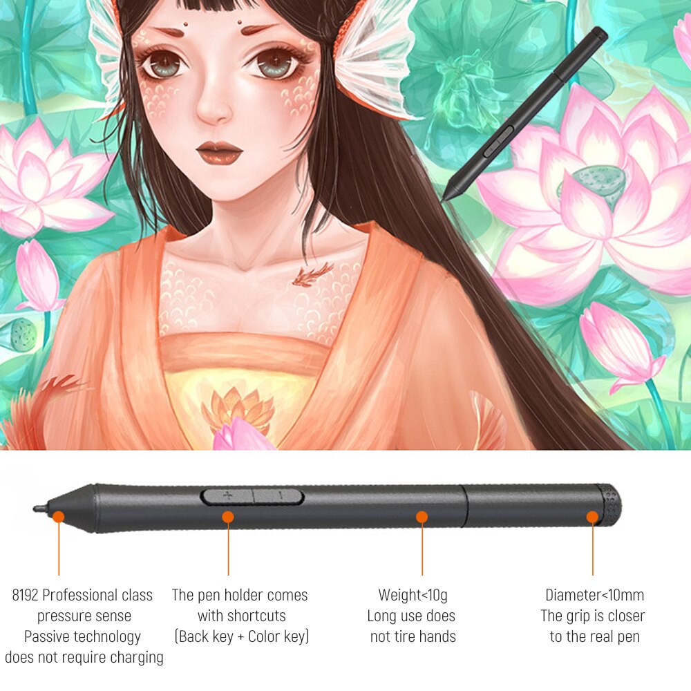 G10 Graphic Tablet 8192 Levels Digital Drawing Tablet With No need Charge Pen For Android Phone PC 10*6&quot; Hand-painted Board
