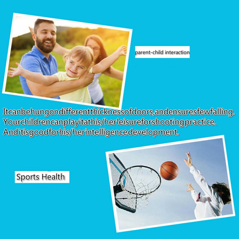 Mini scatola da basket Set giocattoli per bambini tabellone cerchio Netball Board per una facile sicurezza accessori per esercizi gioco al coperto per bambini