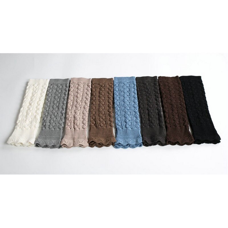 Imitation lace long Leg Warmers knitting Korean socks pick holes turn mouth pile socks SA300