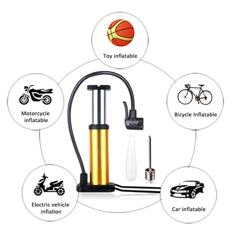 Mini Bike Pump Foot Pump Road Portable Air Bicycle Pump Compressor Pedal Tire Inflator Bicycle Pump High Pressure Cycling Pumps