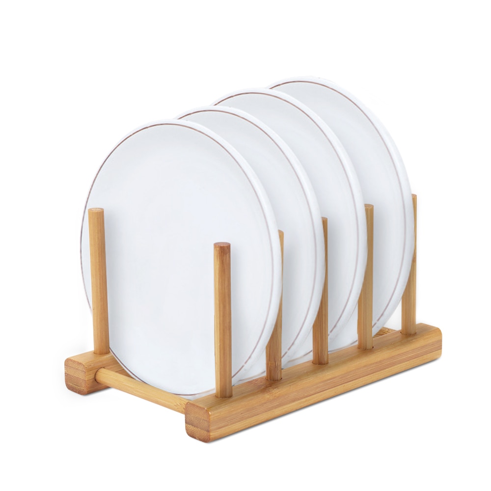 Wooden Drainer Plate Stand Wooden Dish Plate Fold Rack Holder Stand Dry Shelf Storage Decorative Shelves Kitchen Organizer