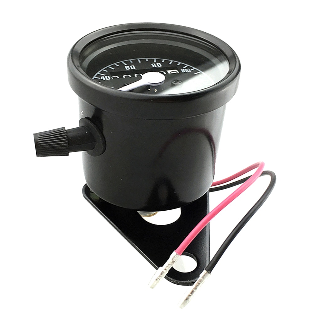 12V Universal Motorcycle Dual Odometer 0-140KMH Speedometer Gauge