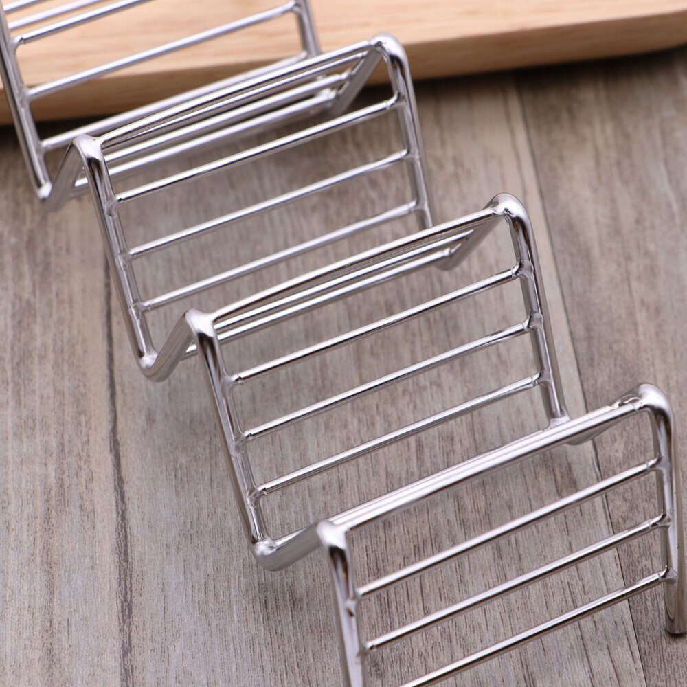 Stainless Steel Taco Rack Stand Taco Holder Hold 3 or 4 Hard or Soft Shell Tacos