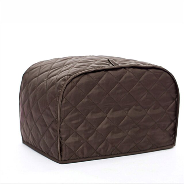 Cubierta antipolvo para tostadora de pan, funda protectora para tostadora de dos/cuatro rebanadas, herramientas a prueba de polvo para el hogar: Brown-4 Slice