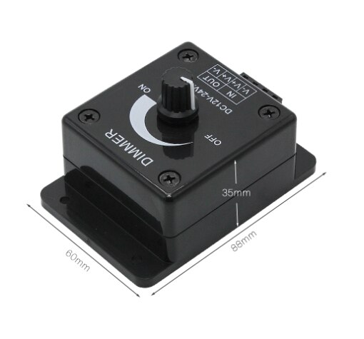 12/24V 8A LED Dimmer – Einstellbar, Für Stripes Und Lampen, PWM-Regler