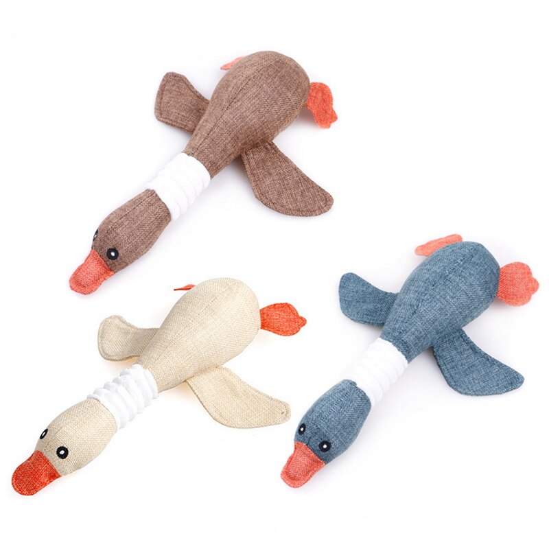 Dog Squeak Toys Wild Goose Sounds Chew Toy Cleaning Teeth Puppy Dogs Interactive Training Supplies Dog Educational Plush Toys