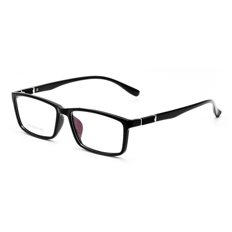 Männer Brille Rahmen Ultraleicht retro Myopie Platz TR90 Anti-Blau Licht Optische Brillen Rahmen Frauen D114: Schwarz