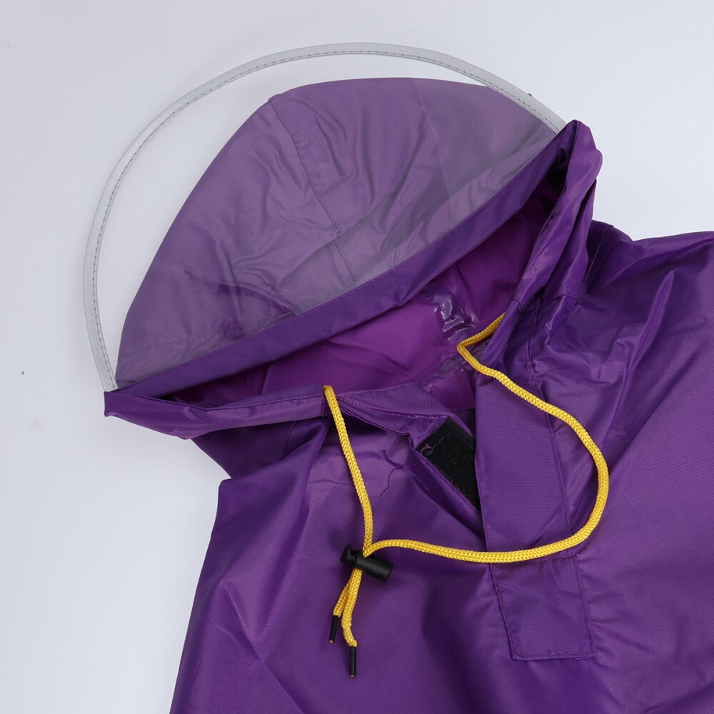 Mens Womens Cycling Bicycle Bike Raincoat Rain Cape Poncho Hooded Windproof Rain Coat Mobility Scooter Cover (Navy Blue): Purple