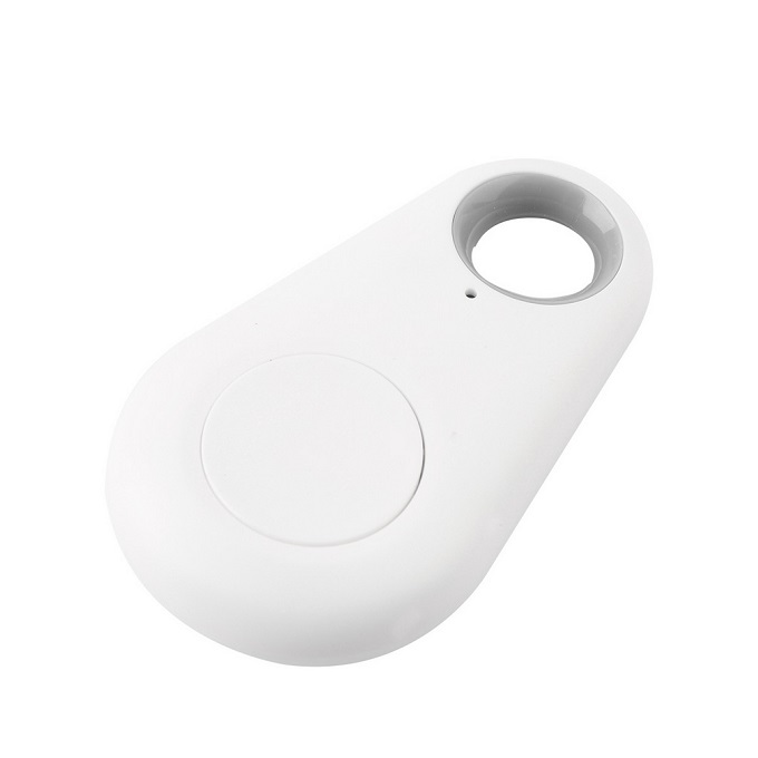 Mini localizador GPS con Bluetooth 4,0 antipérdida, rastreador inteligente de tamaño bolsillo con alarma y cartera con alarma: Blanco