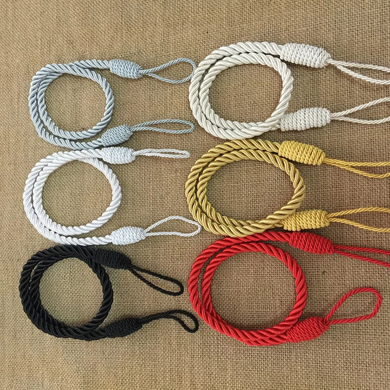 Attaches pour rideaux, support de sangle noué, accessoires décoratifs, document solide, 2 pièces/lot