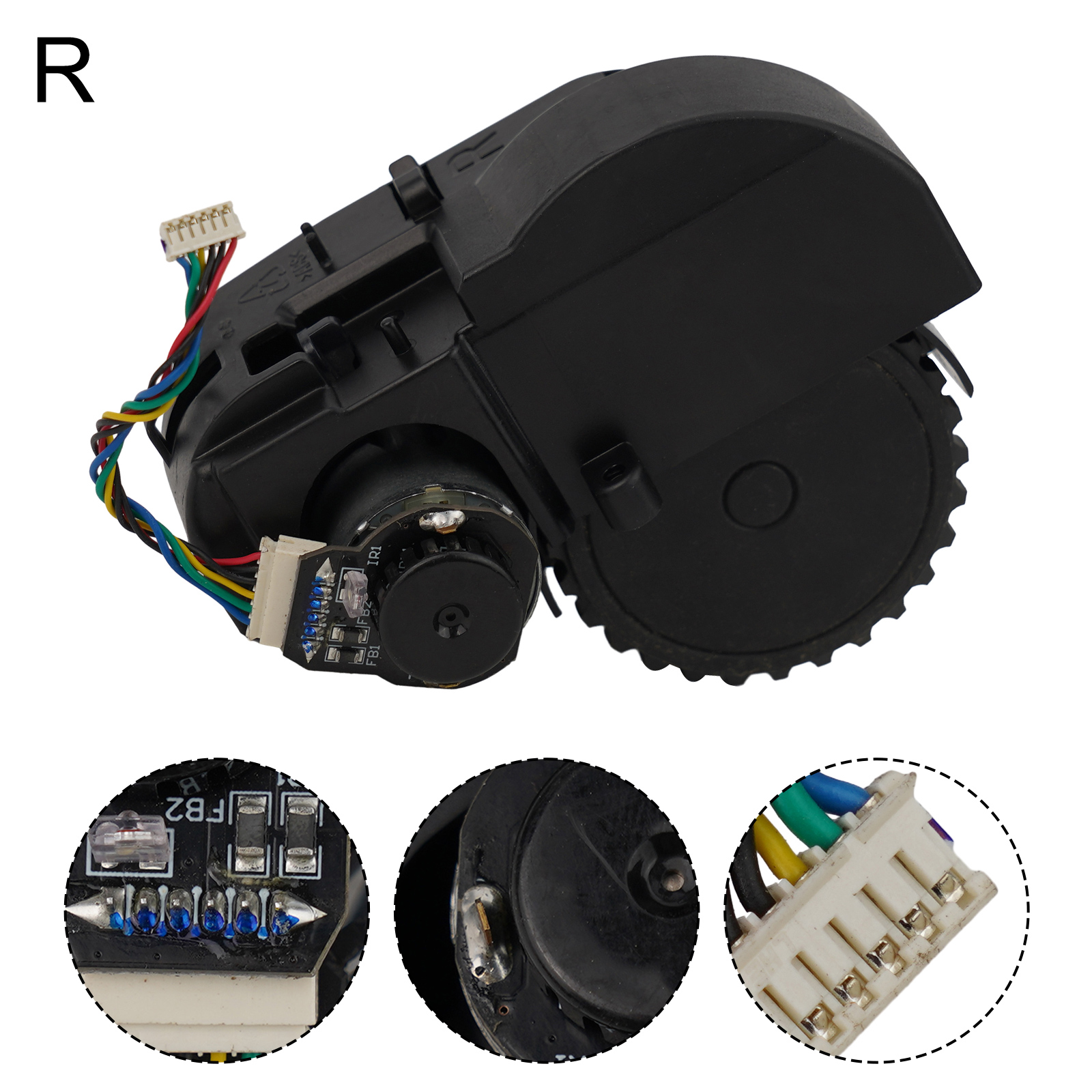 Motor de rueda izquierda o derecha para Robot aspirador Conga Excellence 990, pieza de limpieza para barredora doméstica, accesorio de repuesto, 1 ud.: Transparente