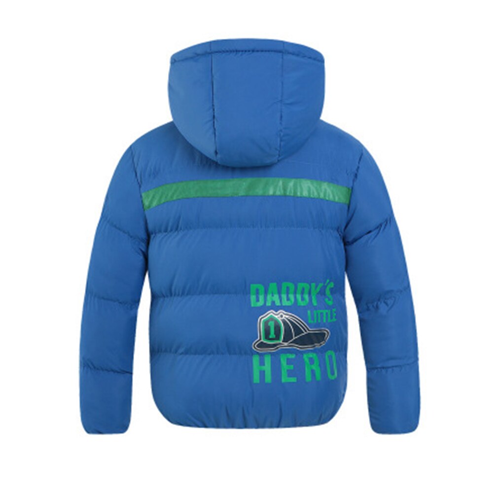 2022 Winter Polyester Jas Voor Jongen Koreaanse Versie Thicken Keep Warm Hooded Casual Kinderkleding Klaring