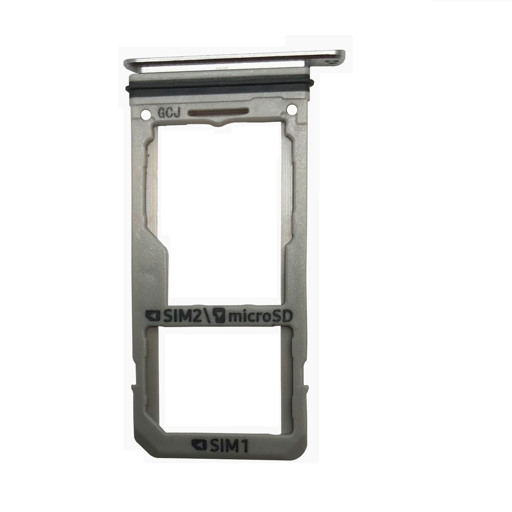 Doble tarjeta Sim bandeja de reemplazo para Samsung Galaxy S8 + S8 más G955F G955U G955A G955P G955T G955V (plata)