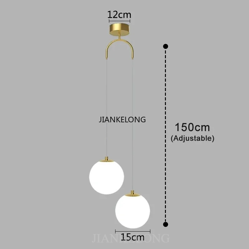 Moderne Glas-LED-Pendelleuchten Nordische Wohnzimmer-Schlafzimmer-Beleuchtung Innenbeleuchtung Restaurant Bar Heim-Dekor Hängelampe 220V: Kaltweiß / Braun