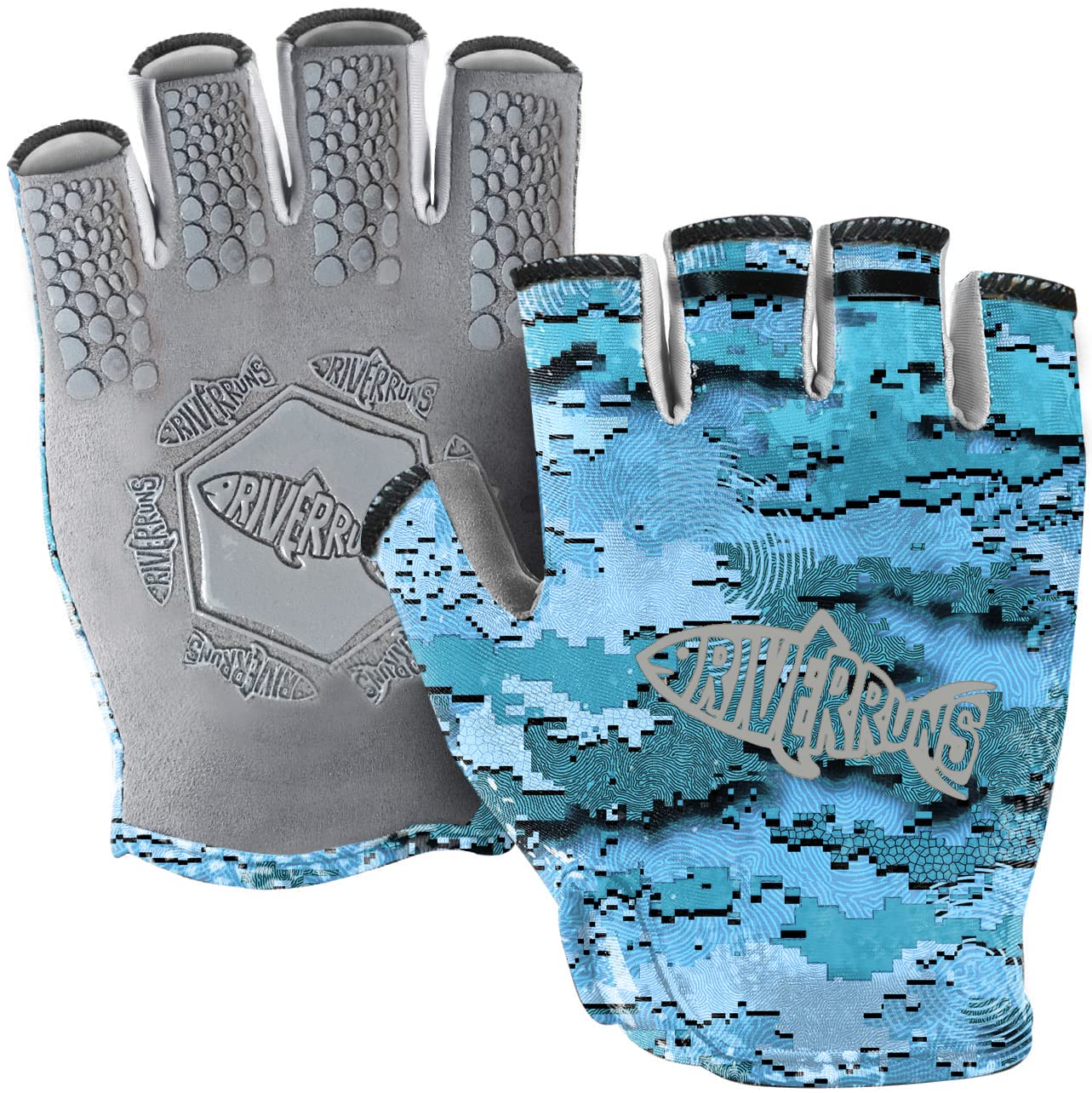 Guantes de pesca UPF50 + guantes de sol guantes de pesca sin dedos guantes de pesca ligeros y transpirables hombres para kayak remo