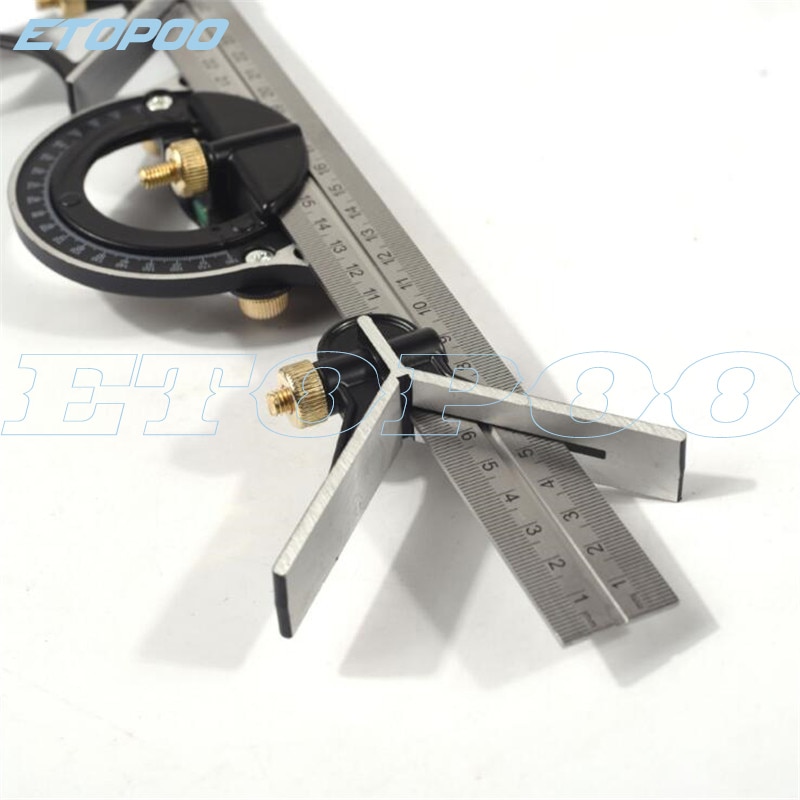 0-300mm carpenter tools Combination Square Angle Ruler Stainless Steel protractor Multi-function Measuring Tool