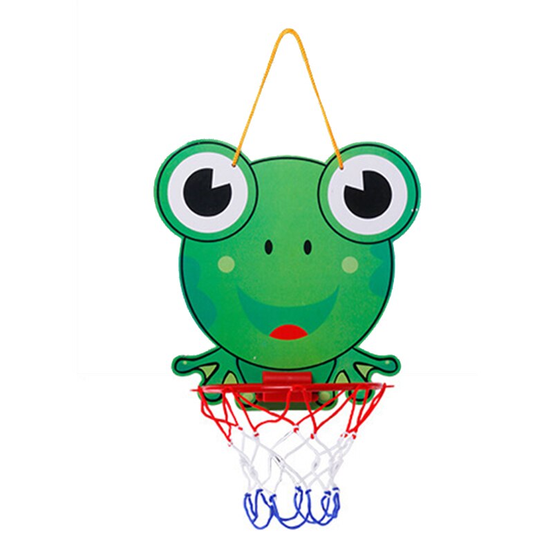 Canasta de baloncesto para niños, canasta de baloncesto de animales de dibujos animados, aro de baloncesto deportivo educativo para interiores y exteriores: Frog