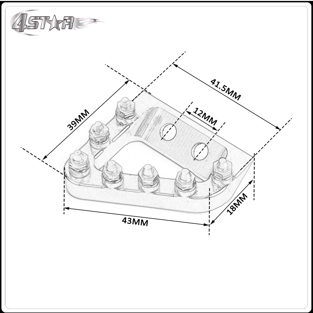 Billet Motorcycle Rear Brake Pedal Step Tip For KTM SXF SX EXCF XCF XCW EXC 125-500 TE TC TX FE FC FX FS 50-501 16-20