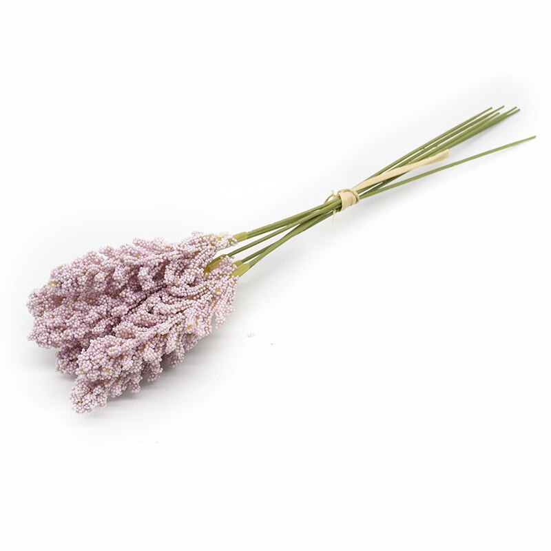6 pieces lavender artificial flowers home decor wedding decorations christmas scrapbooking diy dining table vases for decoration: 2