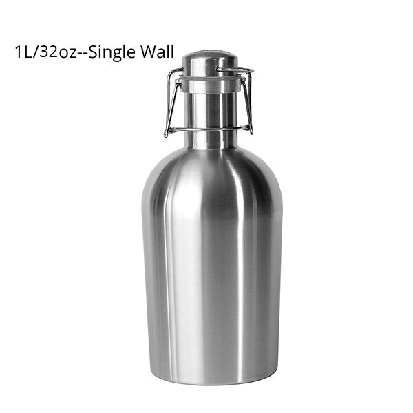 Upors 32/64 unssi kotioluen kasvattaja 304 ruostumatonta terästä kotiolut flip top oluenkasvattaja pullo bpa vapaa korkki: 32oz yksittäinen seinä