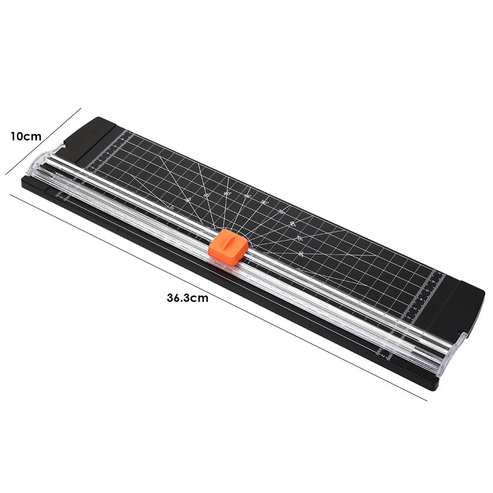 Portable A4 Paper Cutter Trimmer Precision Paper Cutter Cutting Machine Office Labels Photo Cutting Mat Machine DIY Craft: Black